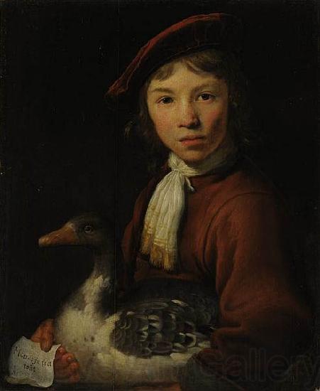 Jacob Gerritsz. Cuyp A Boy with a Goose Spain oil painting art